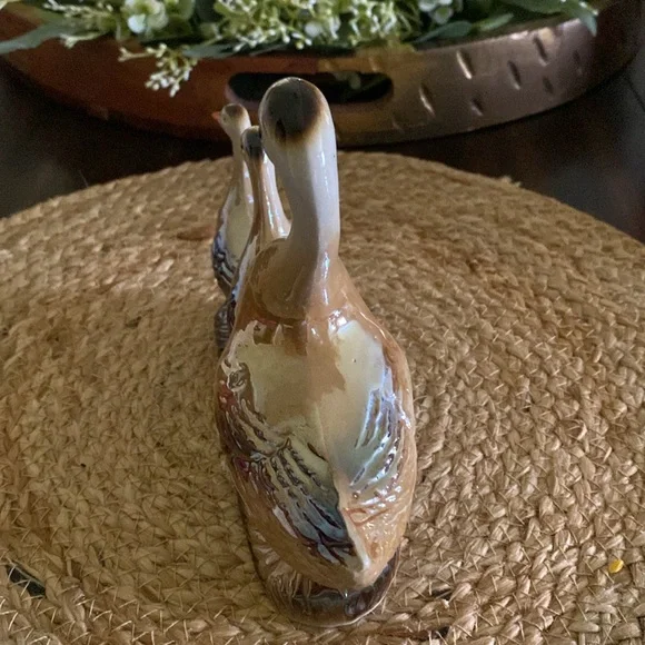 1950’s Vintage Lusterware goose & gosling trio figurine - Picture 4 of 7